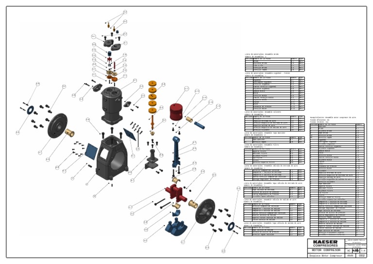 2 Despiece Motor Compresor PDF Máquinas rotativas Tornillo