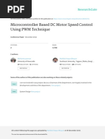 Microcontroller Based DC Motor Speed Control Using PWM Technique