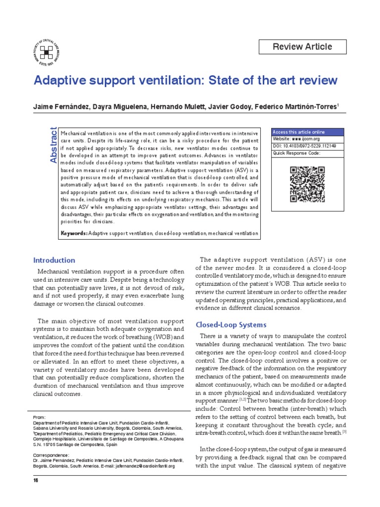 Adaptive Support Ventilation • Litfl • Ccc Ventilation – IPYGMC