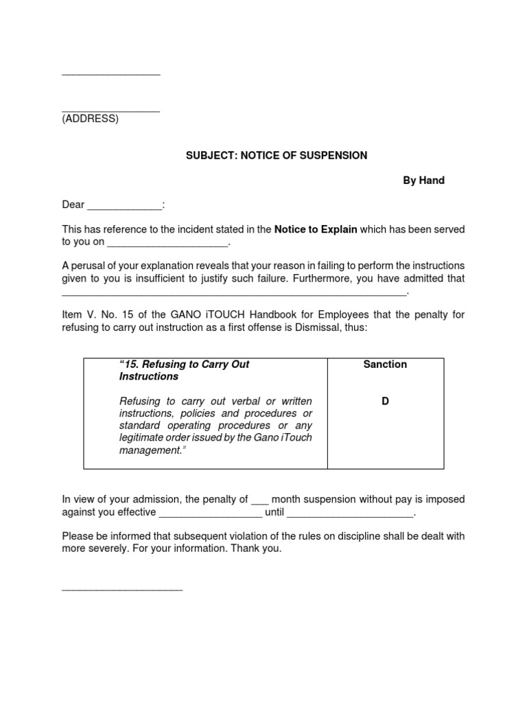 Notice of Suspension PDF