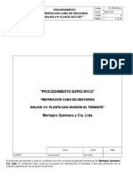 Procedimiento Especifico Reparación Cuba Descarga Molino 411 Planta SAG DET