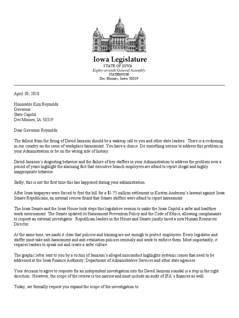 Governor Letter IFA | PDF | Audit | Government