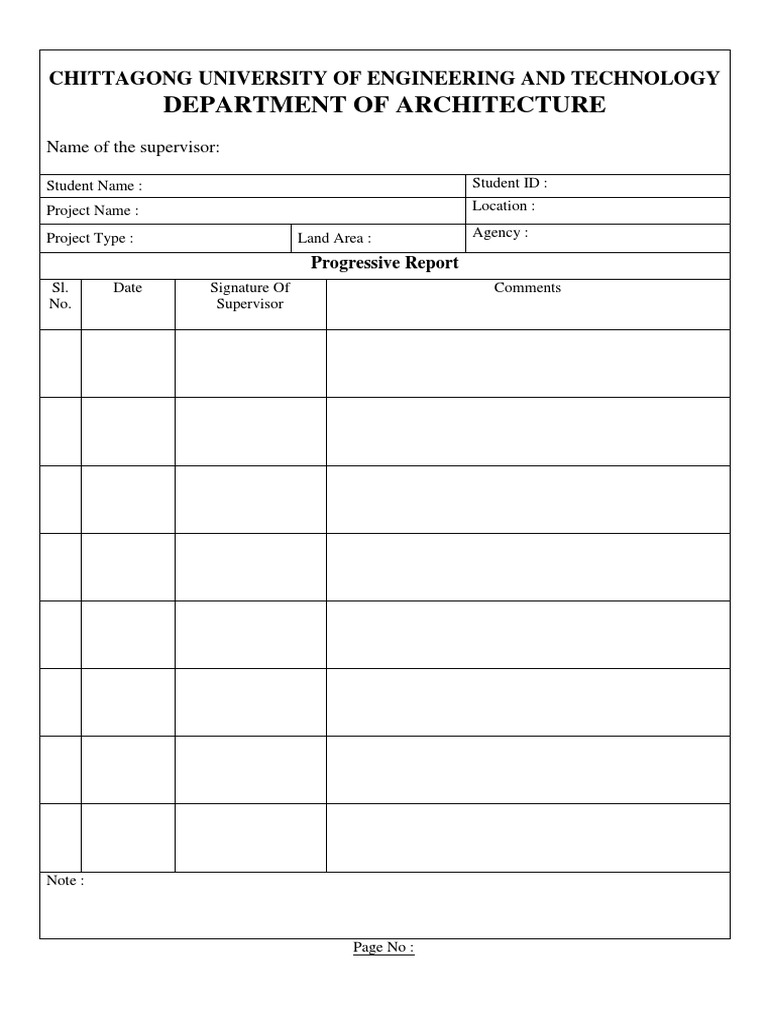 Logbook Report Template for Architecture | PDF