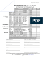 GPS Sample Order Form (: Product Description Price/Unit (In US$) Quantity ( 100) Total