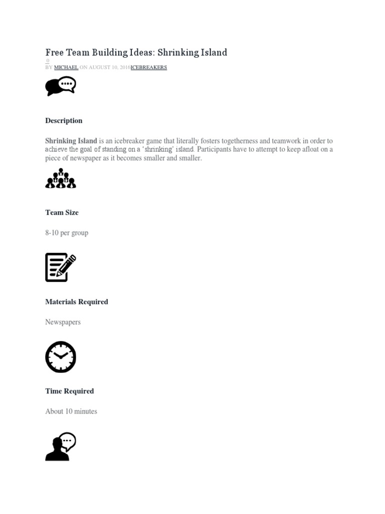 Team Building Activities | PDF | Lie | Time