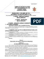 Normas administrativas e operacionais do Corpo de Bombeiros do Pará