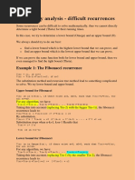 Complexity Analysis - Difficult Recurrences: Example 1: The Fibonacci Recurrence