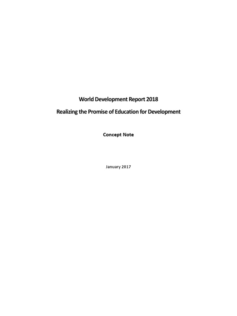 World Development Report PDF Economic Growth Teachers