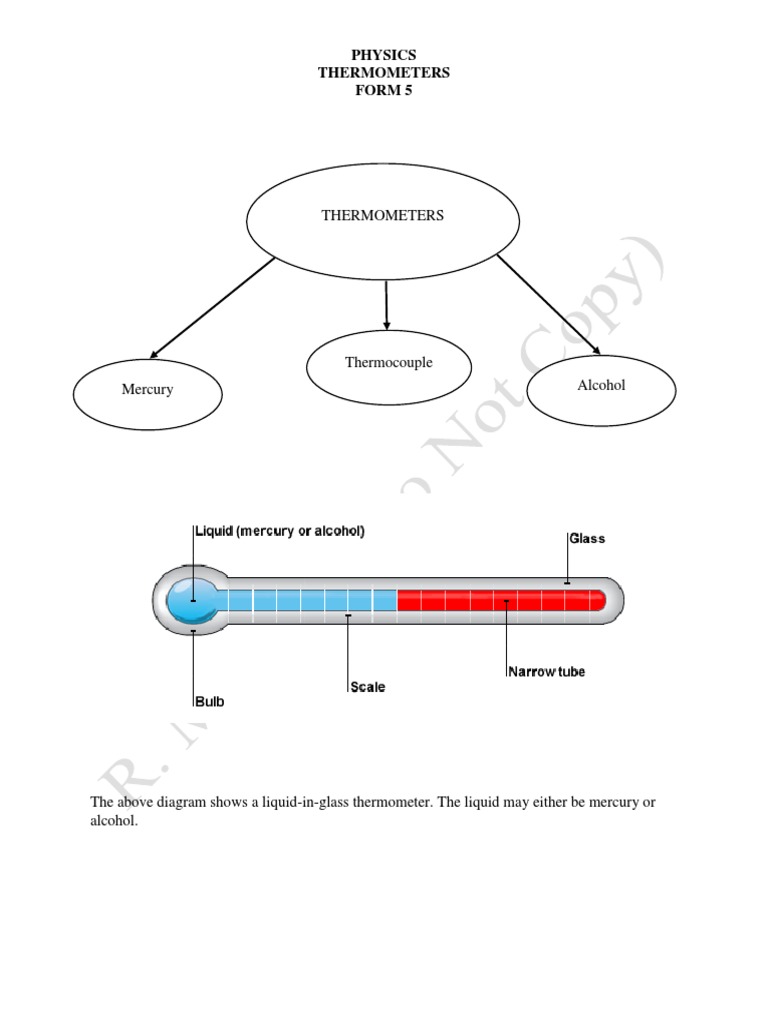 Types and Functions of Thermometers | PDF | Thermometer | Thermocouple