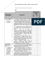 Planificación Curricular Modelo para 5 Años