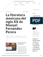Reseña Literaria de La Literatura Mexicana Del Siglo XX de Manuel Fernández Perera - Crítica