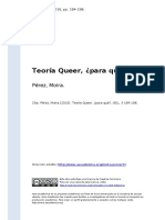 Perez, Moira (2016) Teoria Queer Para Que