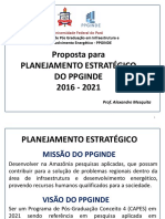 Proposta de Planejamento Estratégico PPGINDE