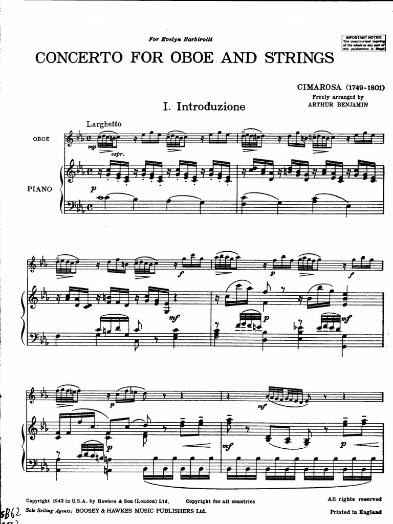 Cimarosa Oboe Concerto PDF PDF