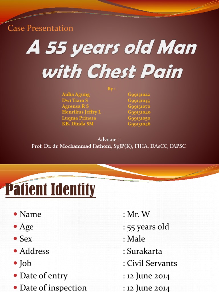A 55 Years Old Man With Chest Pain | PDF | Heart | Lung