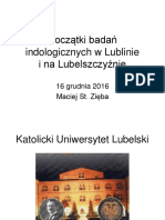 Początki Badań Indologicznych W Lublinie - W PTO2