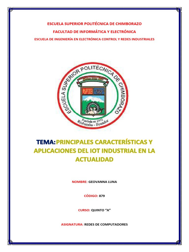 Aplicaciones de La Iot Industrial | PDF | Internet de las Cosas | Internet