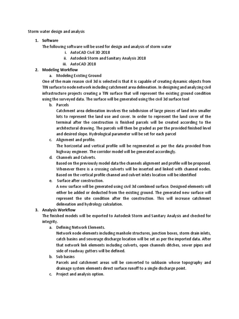 Stormwater Design and Analysis Workflow | PDF | Discharge (Hydrology ...