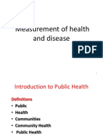 Epid Chapt 1 Measurement of Health and Disease