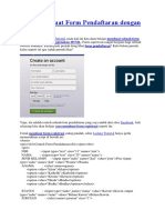 Cara Membuat Form Pendaftaran Dengan HTML
