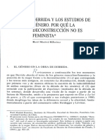 DERRIDA Y LOS ESTUDIOS DE GÉNERO. POR QUÉ LA DECONSTRUCCIÓN NO ES FEMINISTA