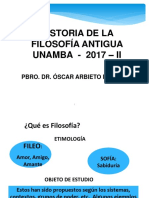 FILOSOFIA ANTIGUA. UNAMBA 2017  I. TODO.ppt