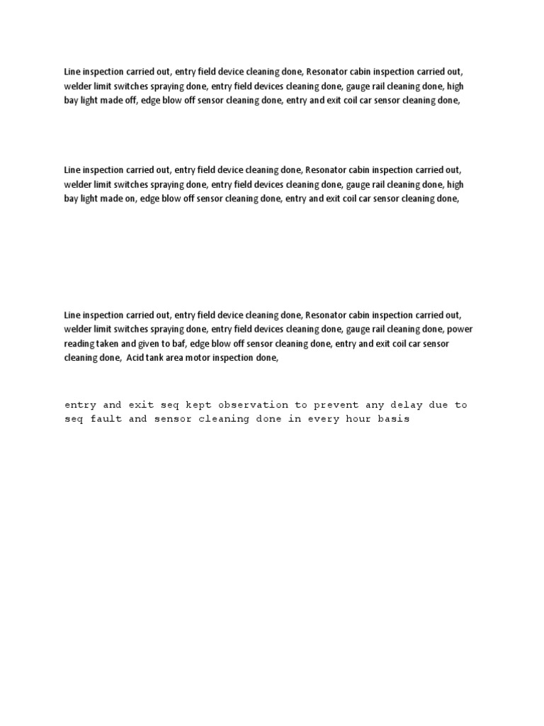 Sap Line Inspection | PDF | Technology & Engineering