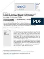 2014 Evolución de La Marcha en Pacientes Con Parálisis Cerebral y Desplazamiento Asistido, Mediante Su Entrenamiento Con Equipo de Asistencia Robótica PDF