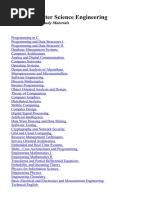 CSE Computer Science Engineering - Lecture Notes and Study Material For College Students