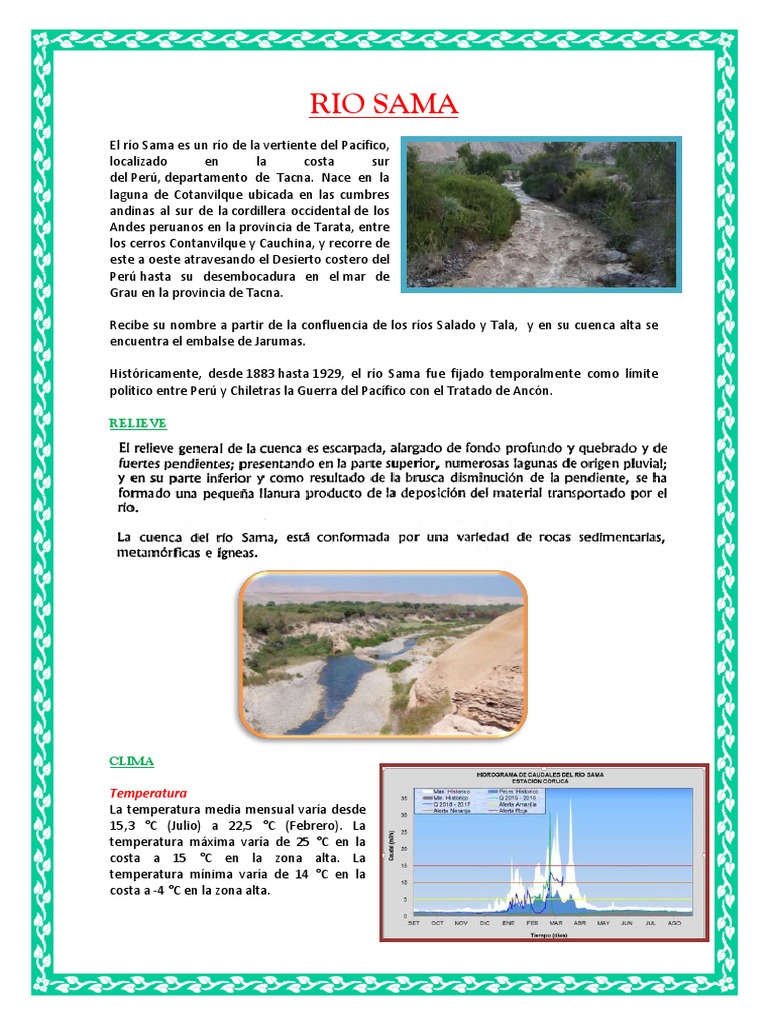 Características del río Sama en Tacna | PDF | Andes | Perú
