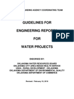 Guidelines For Engineering Reports FOR Water Projects: Oklahoma Funding Agency Coordinating Team