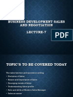 Business Development Sales and Negotiation Lecture-7