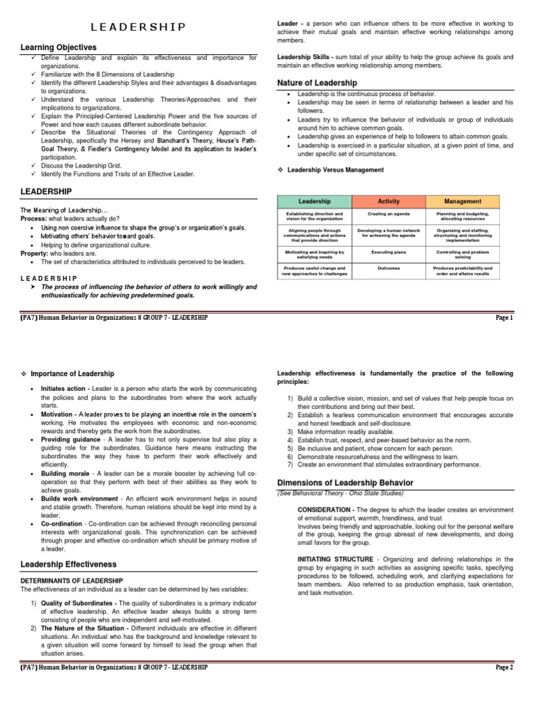 Final Ledearship Styles | PDF | Power (Social And Political) | Leadership