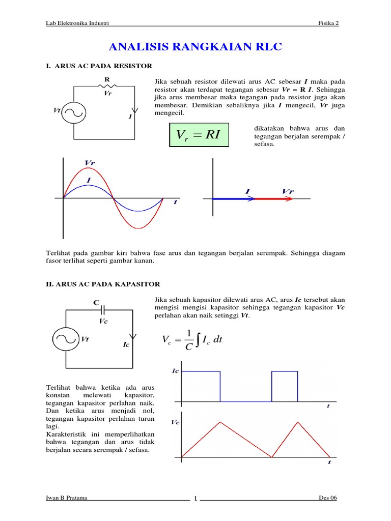 Analisis Rangkaian Resonansi RLC | PDF