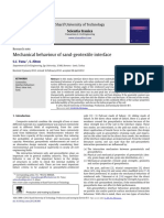 Mechanical Behavior Sand-G Interface