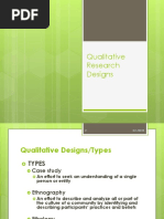 Qualitative Research Designs