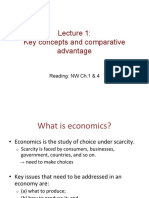 Key Concepts and Comparative Advantage: Reading: NW Ch.1 & 4