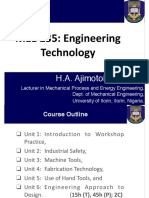 Mee 235: Engineering Technology: H.A. Ajimotokan (PHD)