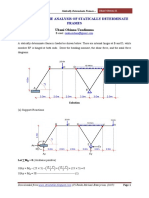 Example On The Analysis of Statically Determinate Frames