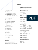 FORMULAS Matematicas Financiera