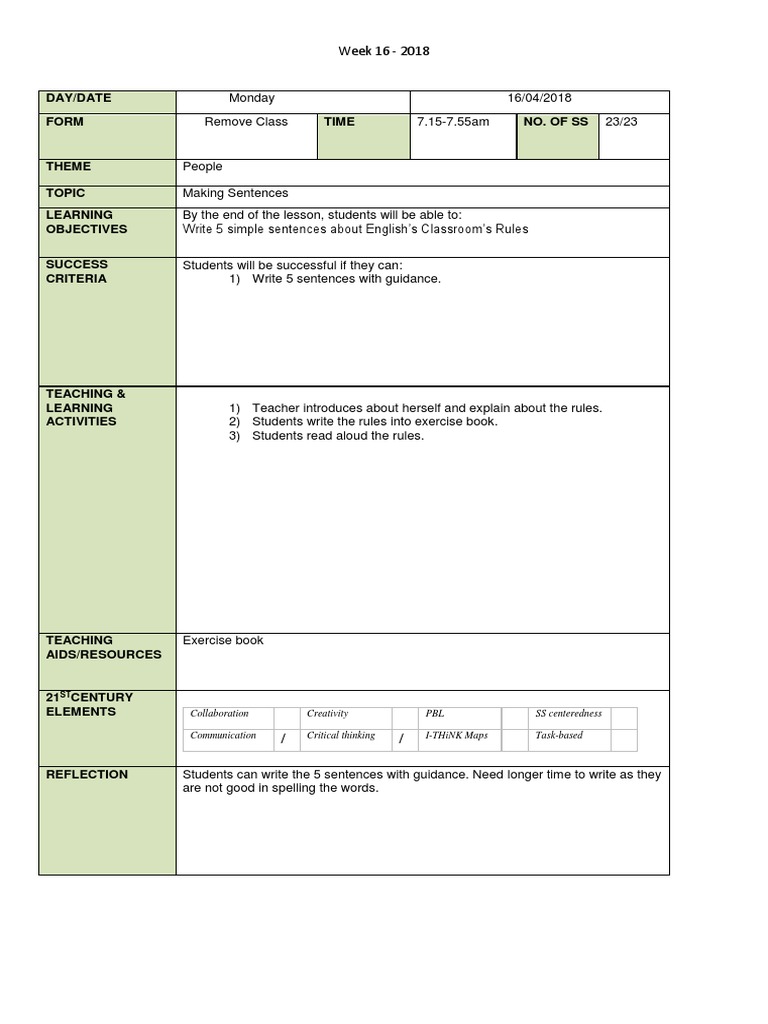 lesson plans critical thinking middle school