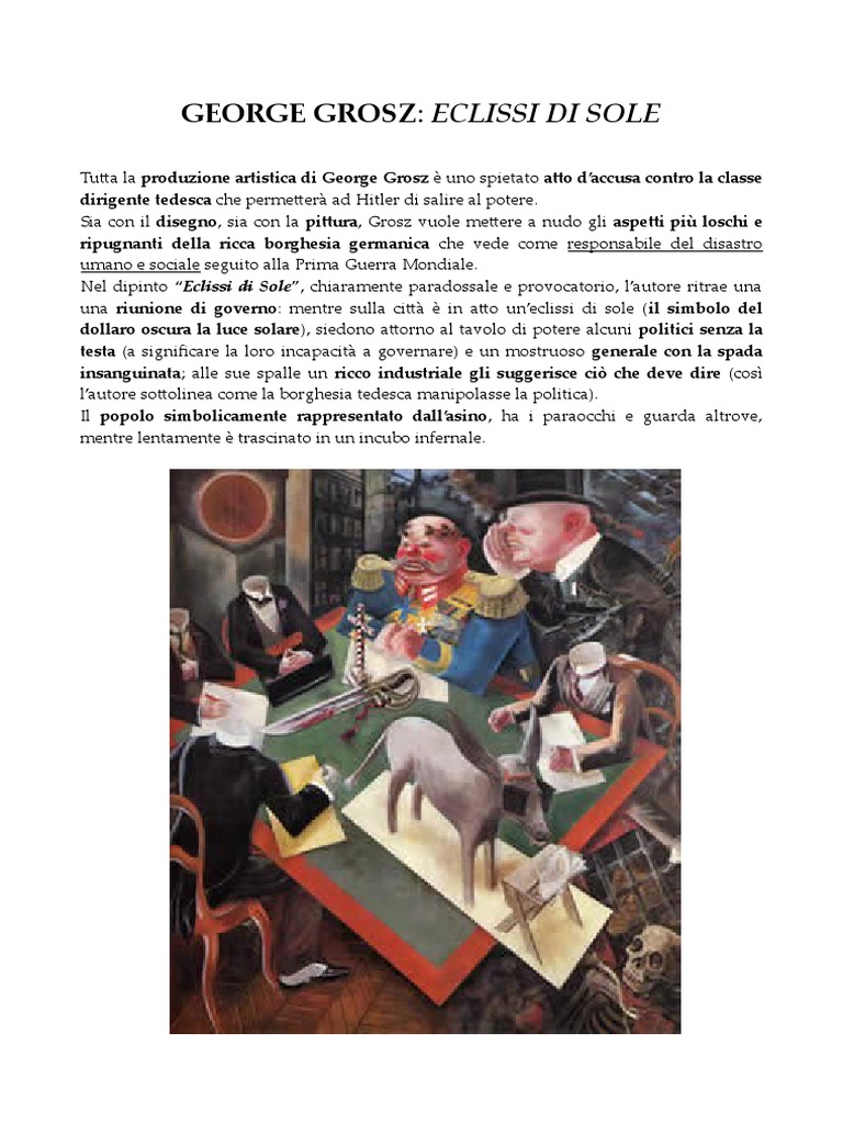 2) GROSZ Eclissi Di Sole