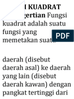 Materi Fungsi Kuadrat