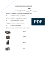 Evaluación de Los MATERIALES