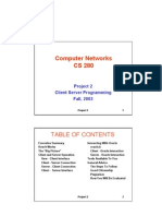 Computer Networks CS 280: Project 2 Client Server Programming Fall, 2003