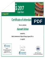 certificate of attendance - wcpt 2017