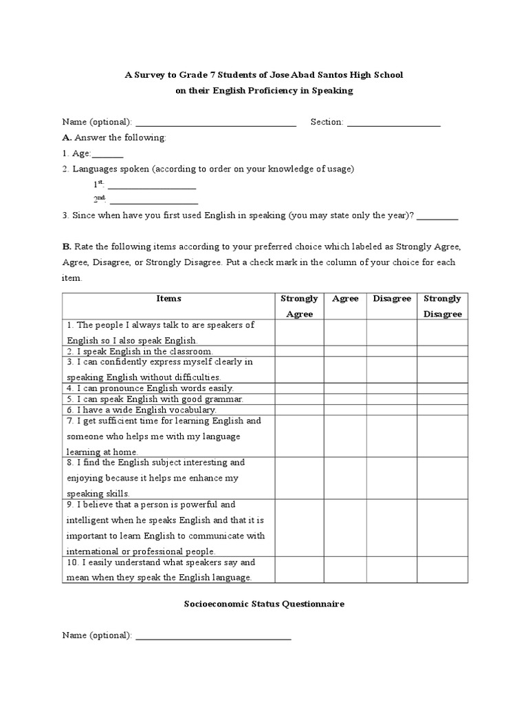 Surveys Questionnaires PDF English Language Survey Methodology