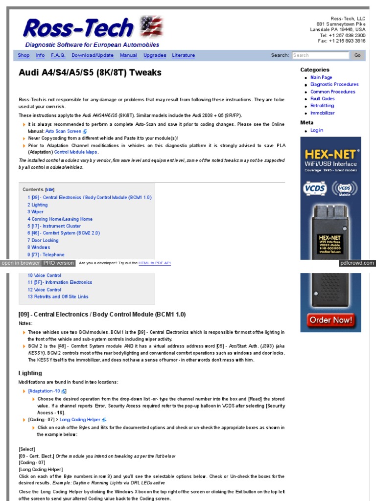 Audi A5 S5 8t Ross Tech Wiki