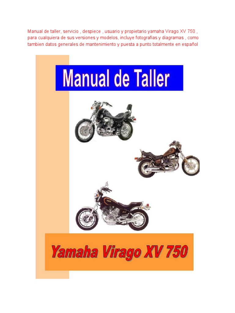 Yamaha Virago XV 750 Manual de Taller