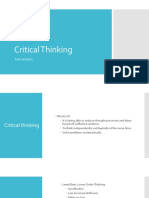 Critical Thinking Task Analysis